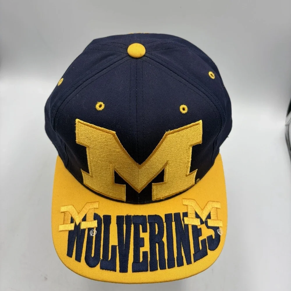 Michigan Wolverines Hat Cap Vtg Early 90s Original NCAA  NOS Rare HTF Headmaster